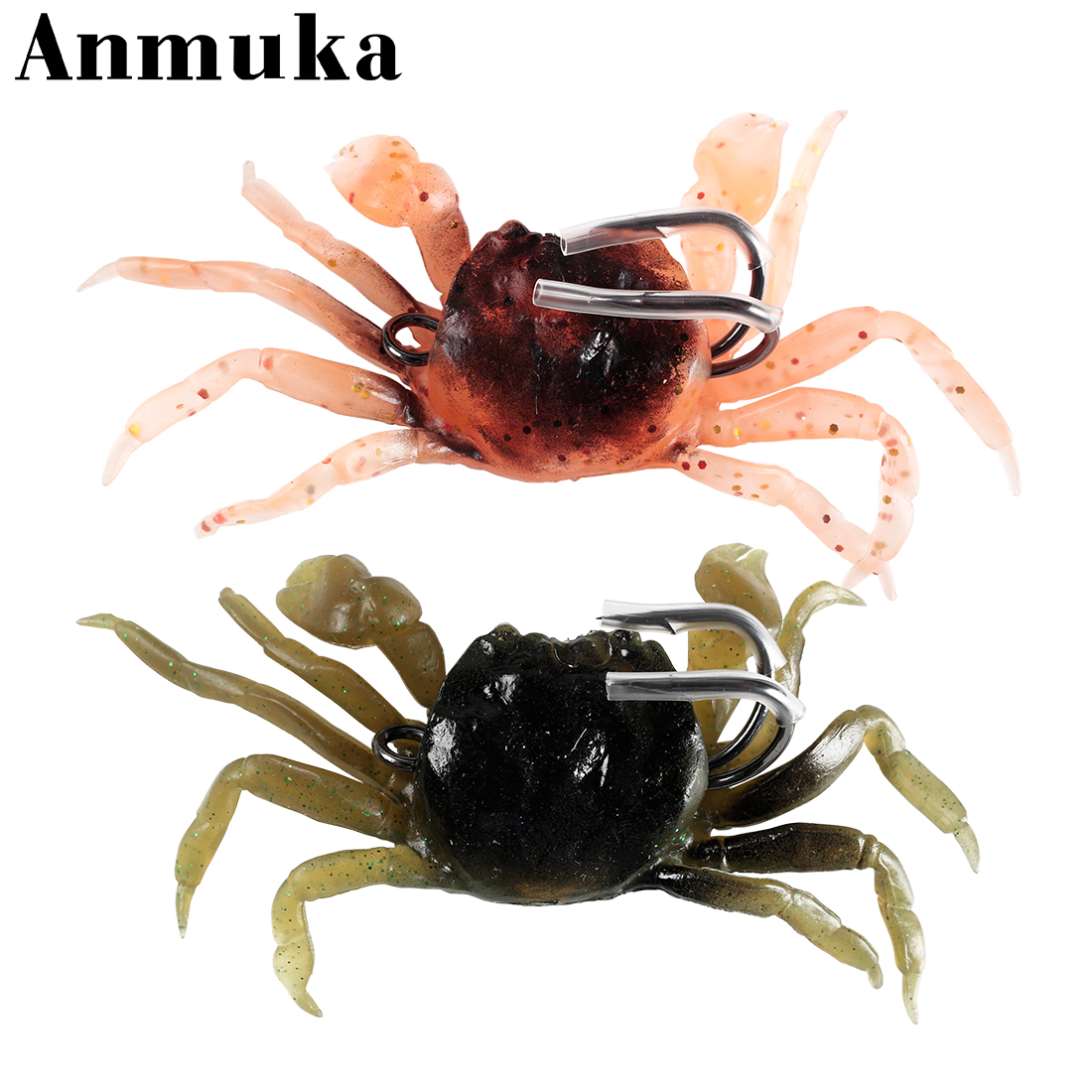 Lujah Bait 3D Emulation Crab With Hook Green Fake Bait 10cm30g Sea Fishing Stones Bait Dragon Gall Fishing Bait Fish Hook