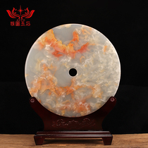 Natural jade safe buckle decoration Office living room TV cabinet Chinese style decoration Aisle entrance cabinet Large decoration
