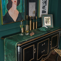 Fanju attitude green plant American light luxury table flag Plant flower bed flag Bed tail towel TV cabinet Shoe cabinet decorative strip cloth