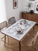 Fanju attitude Leather tablecloth Waterproof oil-proof anti-scalding leave-in ins wind table mat rectangular pvc household coffee table mat