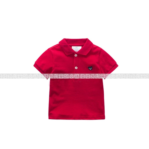 Летняя однотонная футболка polo, короткий рукав, детская одежда