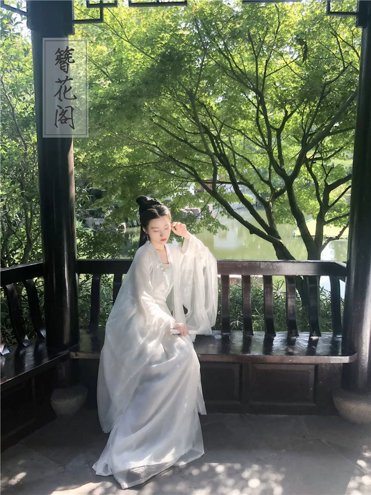 Hanfu, summer silk skirt, set, custom-made, pleated skirt