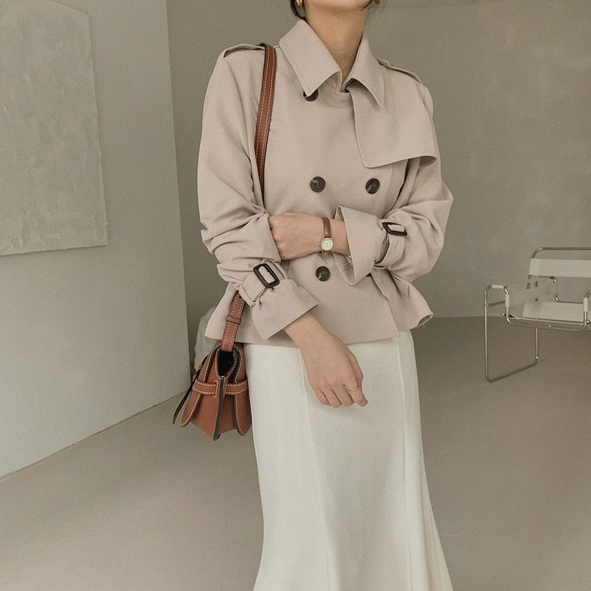 Fashion-loose short-edited windshirt coat hundreds commuted Korea Autumn Fashion New Model