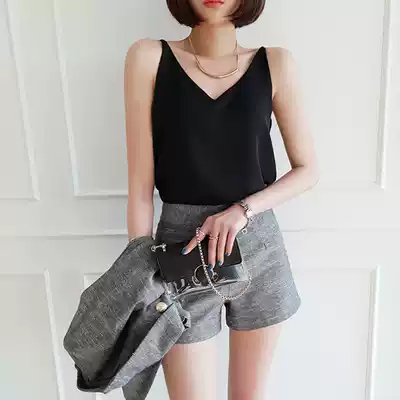 Practical all-match V-neck camisole bottoming shirt all-match commuter Korea 2020 autumn new