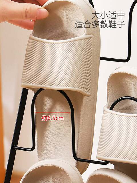 Multi-Layer Shoe Rack for Home Use, Iron Art, Freestanding, Foldable, Suitable for Bathroom, Toilet, Dormitory, Simple Slipper Storage Rack