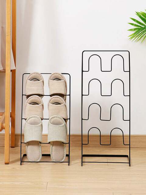 Multi-Layer Shoe Rack for Home Use, Iron Art, Freestanding, Foldable, Suitable for Bathroom, Toilet, Dormitory, Simple Slipper Storage Rack