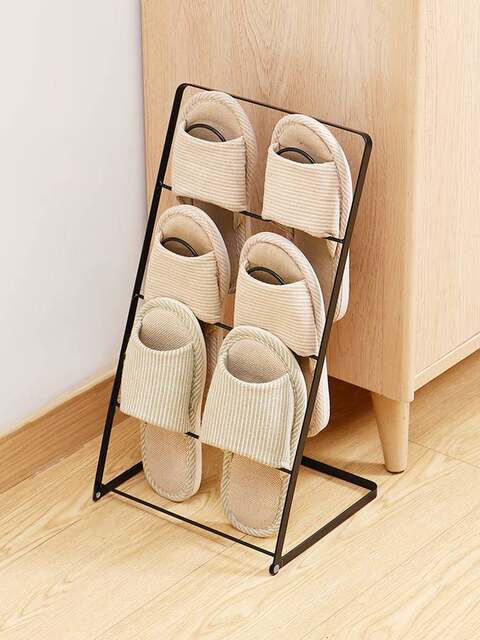 Multi-Layer Shoe Rack for Home Use, Iron Art, Freestanding, Foldable, Suitable for Bathroom, Toilet, Dormitory, Simple Slipper Storage Rack