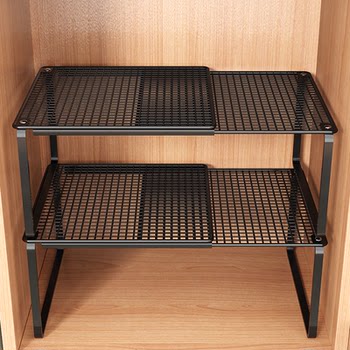 Expandable Layered Storage Shelves for Wardrobes, Clothing Dividers, and Space-Saving Organizers for Cabinets