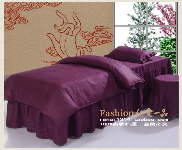 Beauty bông bedspread bông denim bedspread thẩm mỹ viện SPA câu lạc bộ massage cửa hàng nhà máy có thể được tùy chỉnh - Trang bị tấm ga trải giường nối mi