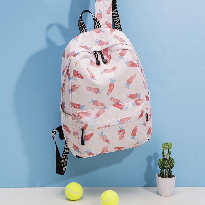 School Bag Girl Han Edition High School Double Shoulder Bag Female Students Ins College Junior High School Students Travel Canvas Shoulder Bag Woman Double Shoulder