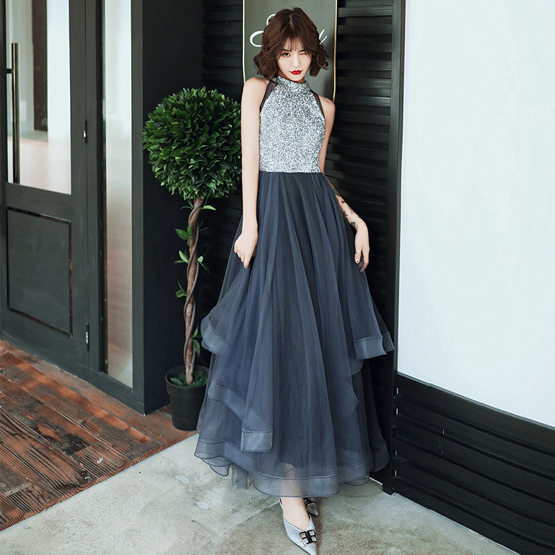 Banquet Evening Dress Lady 2021 New Summer High-end Atmospheric Elegance Simple And Generous Temperament Host Annual Meeting Women