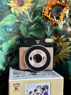 Фудзи Полароид из печати sq1/sq6 квадрат Полароид сейчас в наличии белый / румянец Золото/серый/ синий рождество подарок