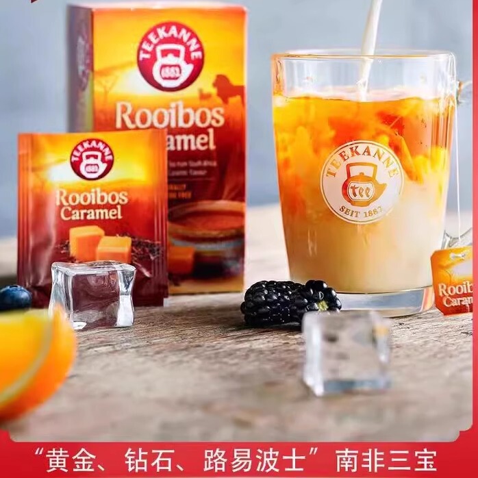 Teekanne Caramel Flavored South African Rooibos Tea Imported Doctor's Tea Rooibos Tea 20 Bags Boxed