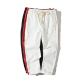 Летние мужские тонкие штаны для отдыха, в корейском стиле, оверсайз, из хлопка и льна