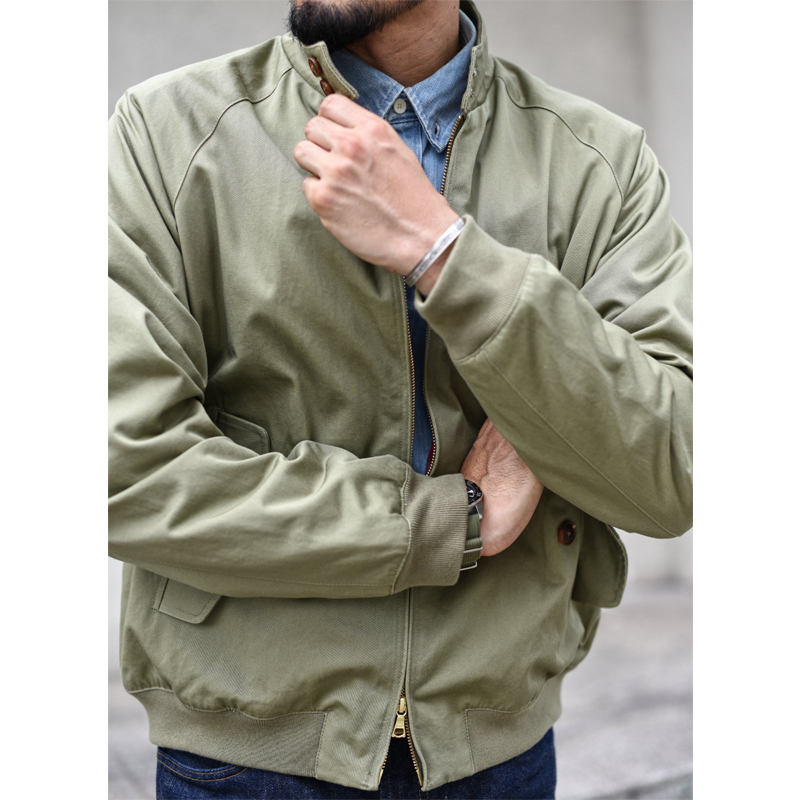 Dip Sauce Harrington Jacket for Men Classic G9 Workwear Jacket Autumn American Retro Casual Ame-Kaji Dip Sauce Harrington Jacket for Men Classic G9 Workwear Jacket Autumn American Retro Casual Ame-Kaji