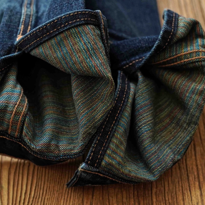 Denim rainbow retro jacket, loose fit
