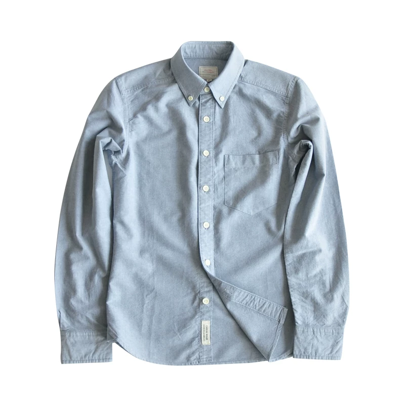 Мужская классическая рубашка из хлопка, с длинным рукавом, 7 цветов, slim fit