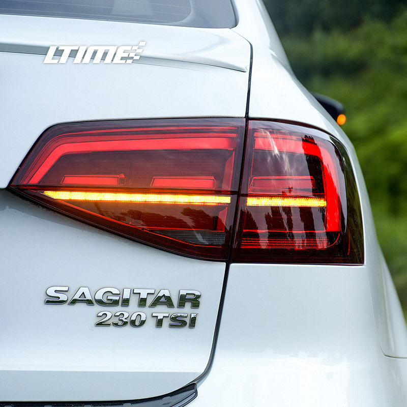 12-18 Volkswagen Sagitar taillights modified LED high with blackened streamer steering dynamic rear taillight assembly