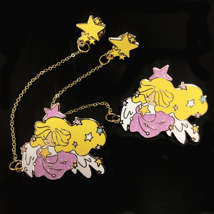 Enamel Stars Pendant Metal Badges Custom Cachet Badge Brooding Brooch Baking Lacquered Cartoon Key Button to do