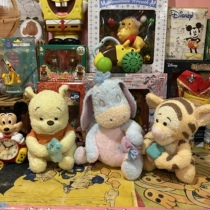 Japanese Winnie the Pooh Eeyore Tigger Doll Medieval Doll Three Sets of Towel Material