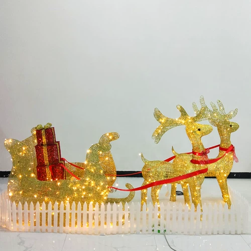 Рождественские оленя автомобили с большой сценой отель торговые центры