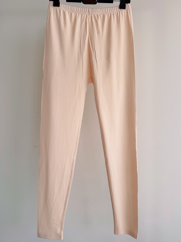 Slightly Flawed Clearance 100% Mulberry Silk Women's Heavy Knit Silk Leggings Long Pants Sleep Pants Thermal Pants