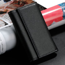 Business card holder mens business cowhide card bag mens ultra-thin small female large-capacity leather wallet simple metal card box