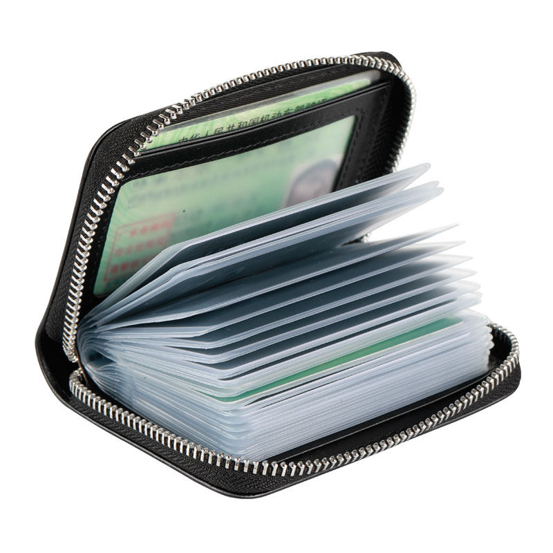 Ehrenmann card case Large capacity leather men's and women's business fashion driver's license holster Ultra-thin card case