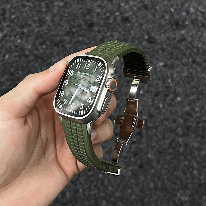 Benyee Grenade Pattern Apple Watch High-Performance Silicone Strap Suitable for Apple Watch iWatch Protective Case