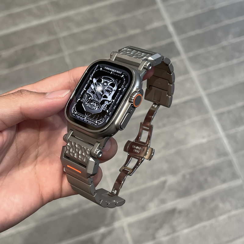 Benyee Meteorite Hammer Pattern Titanium iWatch Strap Ultra3 Is Suitable for Apple Watch Applewatch11