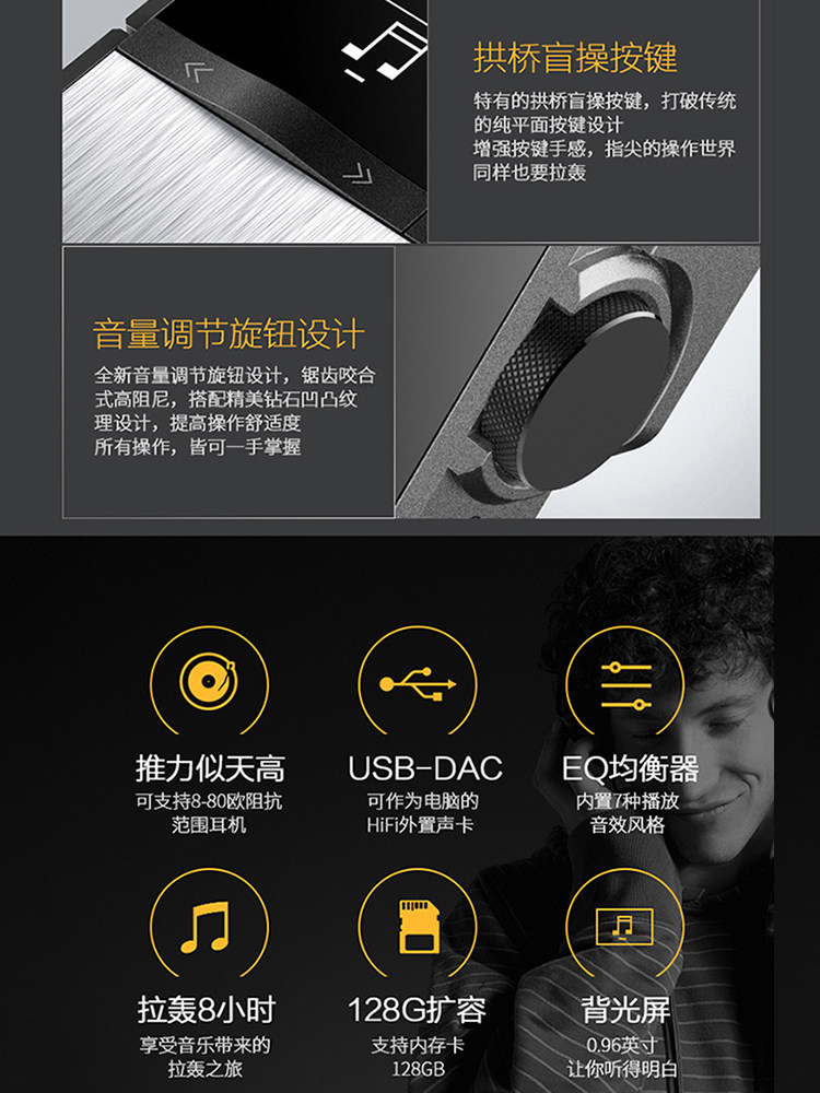 Patriot Eros Ten Bluetooth Sports Dsd Lossless Music Player Hifi Walkman Mp3 Car Music Player