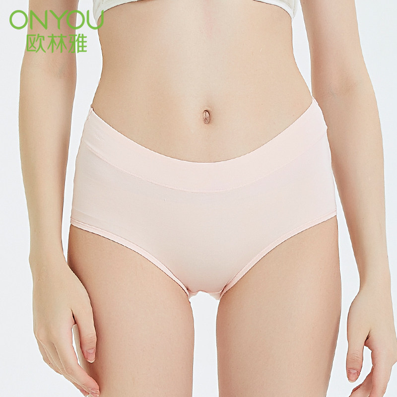 OLY Olinya bamboo fiber ladies student mid-waist skin-friendly breathable youth underwear counter with the same NV200