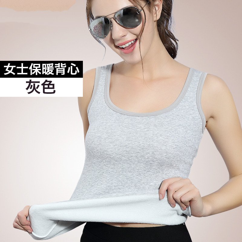 Womens vành đai bông vest nhỏ womens quần áo bảo hộ cộng với nhung nữ chặt dày sling nhỏ dày.