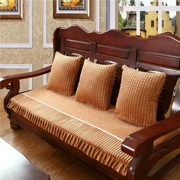 Đệm sofa gỗ rắn với phần tựa lưng của đệm sofa đơn đôi ba ghế gỗ rắn đệm