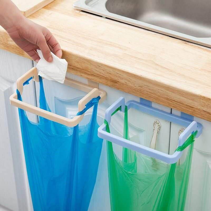 kitchen can be hanging trash bin garbage bag bracket hangin