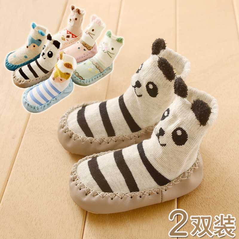 Baby Floor Socks, Spring and Autumn Soft-Soled Walking Shoes for Newborns, 0-1 Year Old Thin and Cute Children's Socks