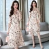 Mùa xuân 2019 mới của phụ nữ khí chất đầm voan eo cổ tích mùa xuân và mùa thu mỏng váy dài hoa - Váy dài vay di bien Váy dài