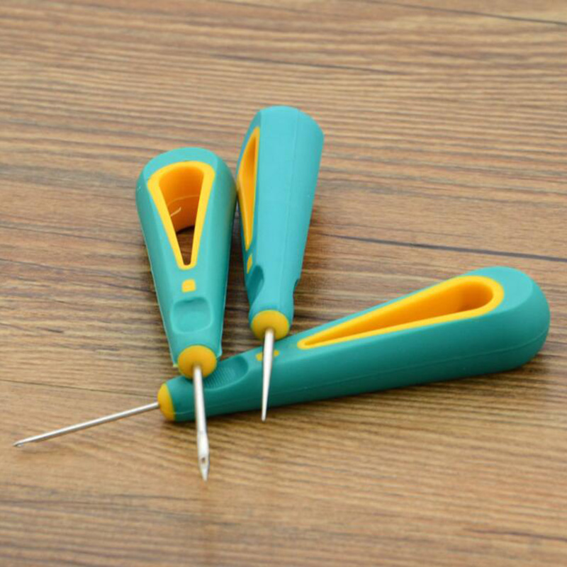 Natsole Cone Sub repair Sewn Shoes Punch Needle Upper Shoe Rubber Straight Shank Crochet Hook Needle with hole one thousand Pass Tool God