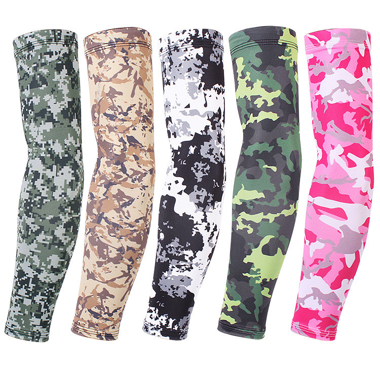 Ice sleeves Outdoor mountaineering cool sunscreen sleeves Men and women anti-UV camouflage ice silk sleeves Arm cover men and women