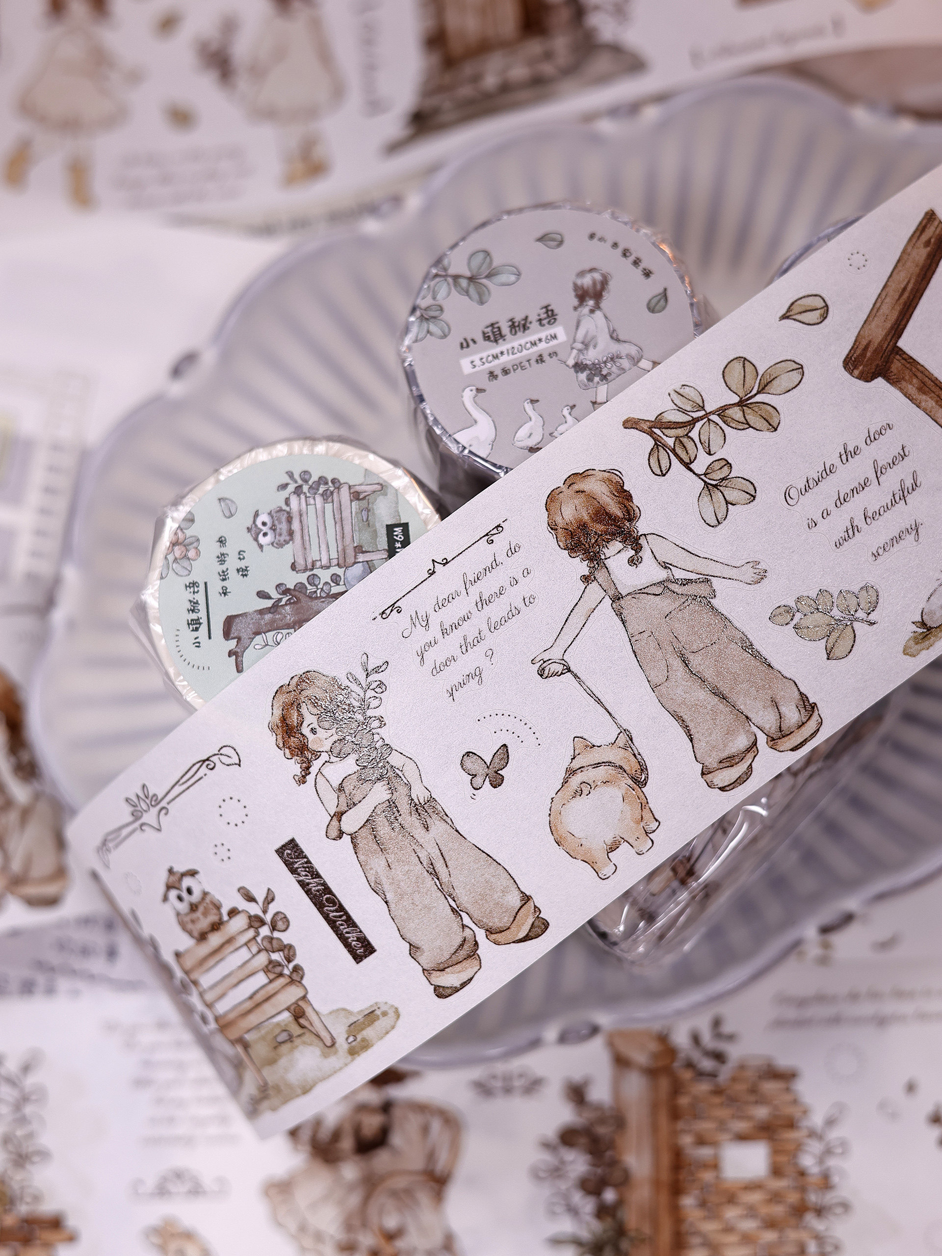 専用ページ　海外マステ　風景、人物など 計33点セット 街の秘め事」新バージョン レトロで素朴な人物モチーフ 和紙・PET