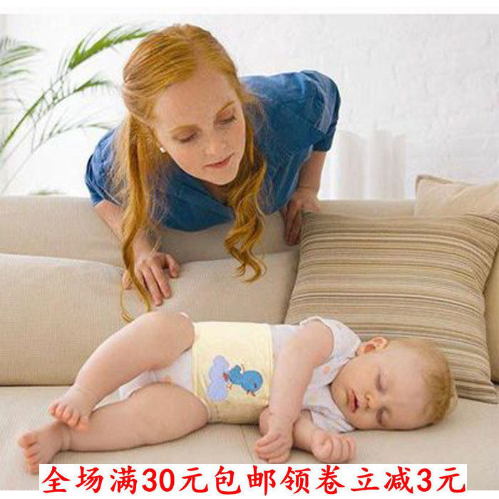 Body wash with child's belly] All cotton sweatcloth embroidered baby belly belted belly belted baby protective navel with baby supplies