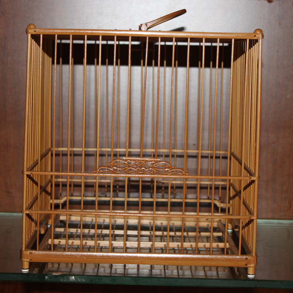 Seiko fried bamboo vanilla door flower embroidered eye plate top cage embroidered eye bird cage