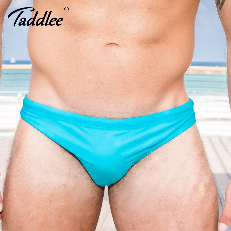 TADDLEE Swim Pants Men's Triangle Low Waist Swim Pants Trendy Men's Fitted Awkward Pro Swimsuit Hot Springs