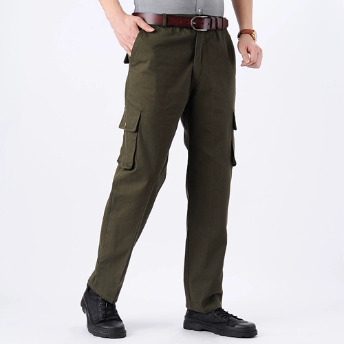 Хлопковые рабочие износостойкие штаны для работы, рабочая одежда, свободный крой, увеличенная толщина