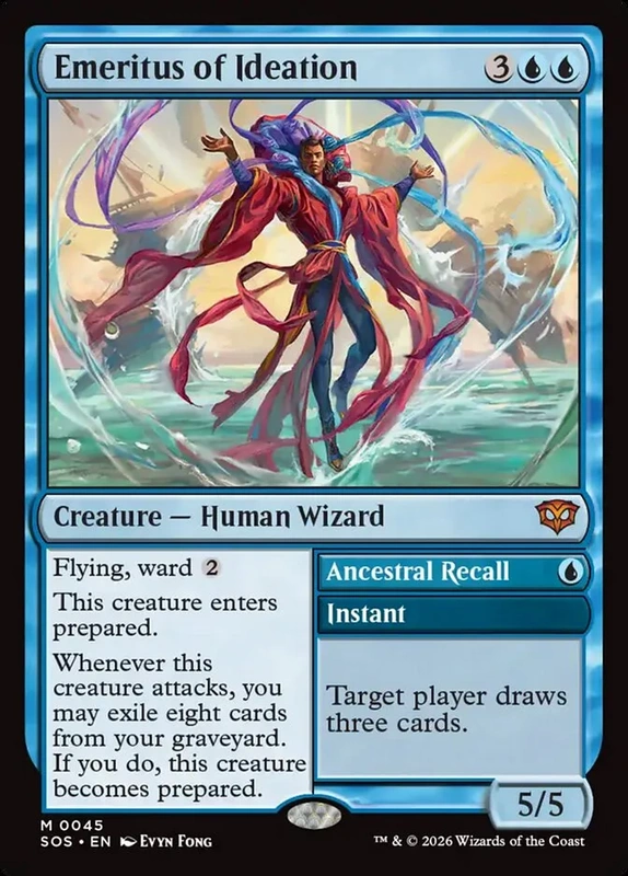【Kuku Cardmaking】Magic: the Gathering English Flash Creative Mastermind Sos Blue Creature
