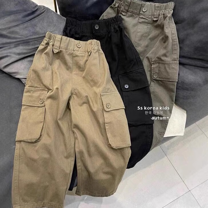 Bora Korean Children's Clothing Boys' Cargo Pants Stylish and Fashionable 2026 New Boys' Pants Autumn Girls' Bora Korean Children's Clothing Boys' Cargo Pants Stylish and Fashionable 2026 New Boys' Pants Autumn Girls'