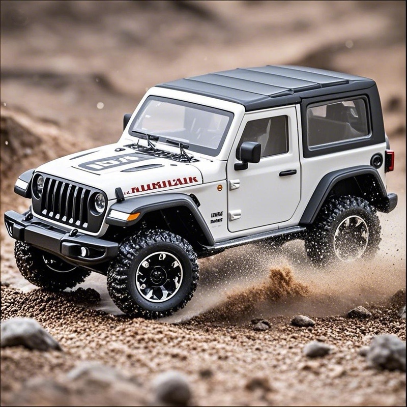 1:24 Jeep Wrangler Alloy Artificial Off-Road Car Model Boy Sound and Light Pull Back Toy Car Ceiling Detachable
