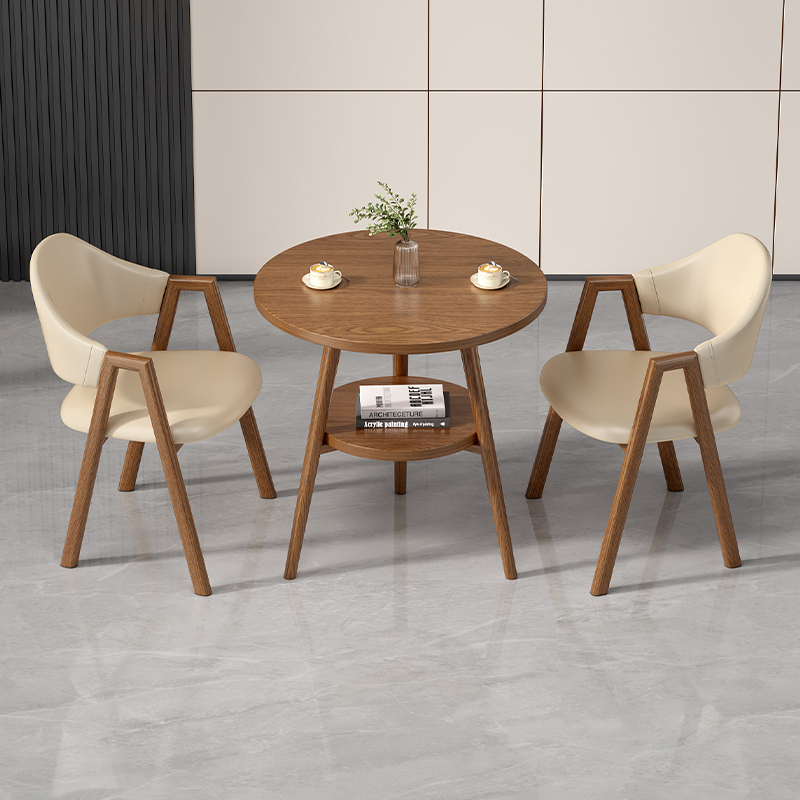 Reception Leisure Table and Chair Set, Double-Layer Combination Office Meeting Table, Small Tea Table, Coffee and Milk Tea Shop Dining Table, Household Small Round Table Reception Leisure Table and Chair Set, Double-Layer Combination Office Meeting Table, Small Tea Table, Coffee and Milk Tea Shop Dining Table, Household Small Round Table
