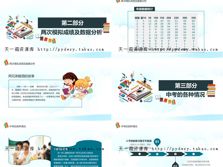 幼儿园小学初中高中家长会PPT模板 小学一二三四五六年级期中期末