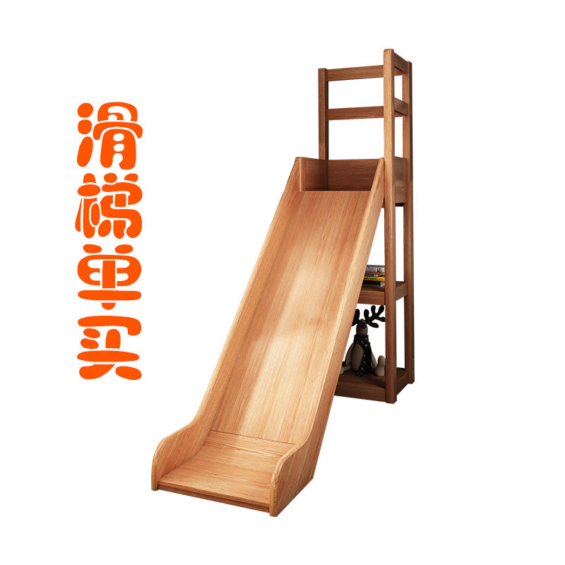 Children's bed all solid wood slide single sale son and mother get on and off bed lengthened safety slide double bed universal ladder cabinet boy